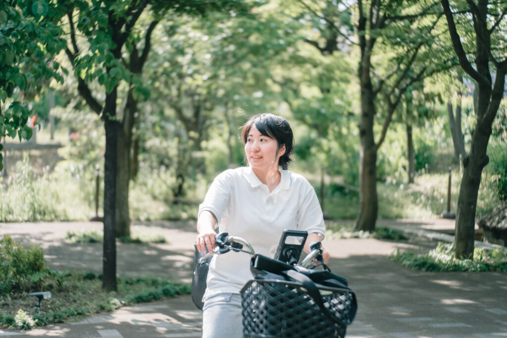 訪問理学療法士_自転車乗車